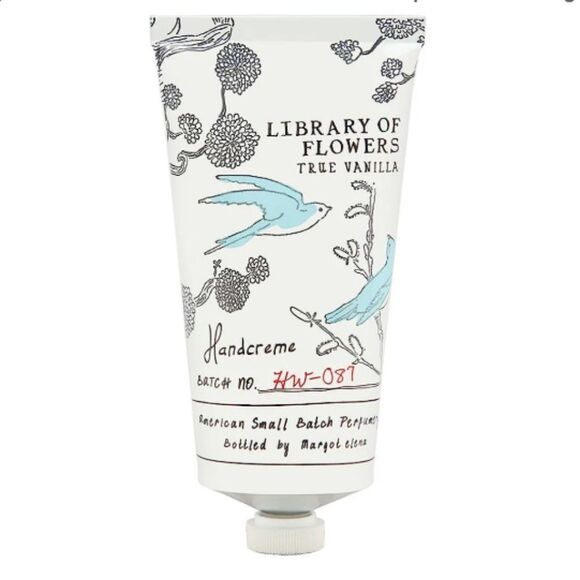 LIBRARY of flowers true vanilla hand creme NIB batch hw-087 - Picture 1 of 10